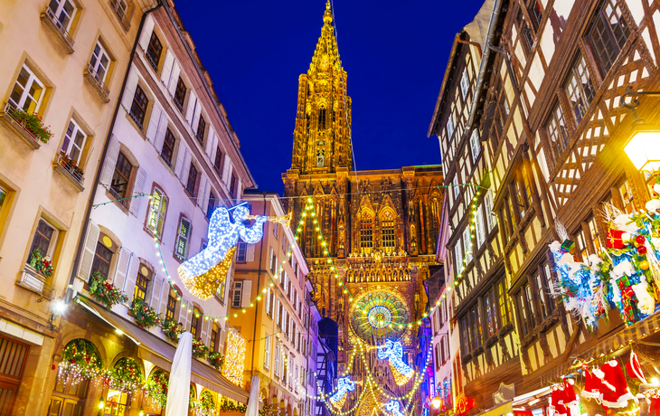 Weihnachtsmarkt in Straßburg im Elsass, Frankreich