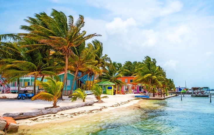 Caye Caulker oder Cay Corker vor der Küste von Belize in Zentralamerika