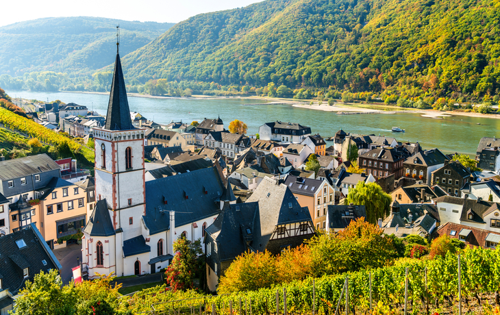 Heilig Kreuz Kirche in Assmannshausen, Deutschland