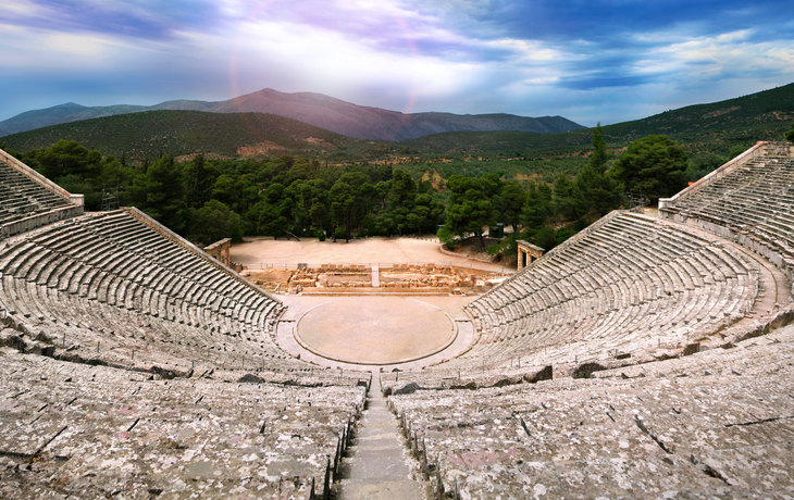 Panorama des Epidaurus-Theaters