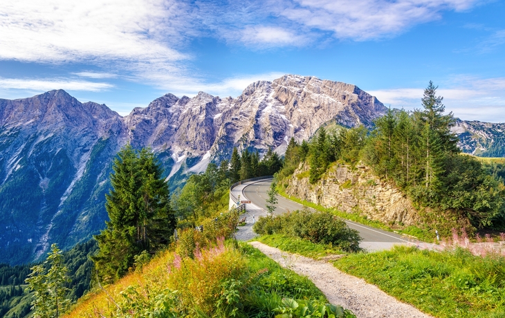 Blick auf den Gipfel Hoher Göll