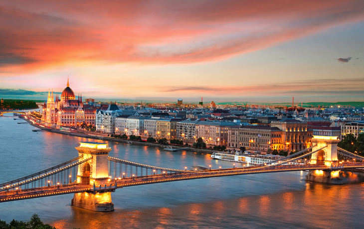 Sonnenuntergang über Budapest