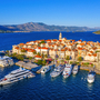 Luftaufnahme der kroatischen Stadt Korcula