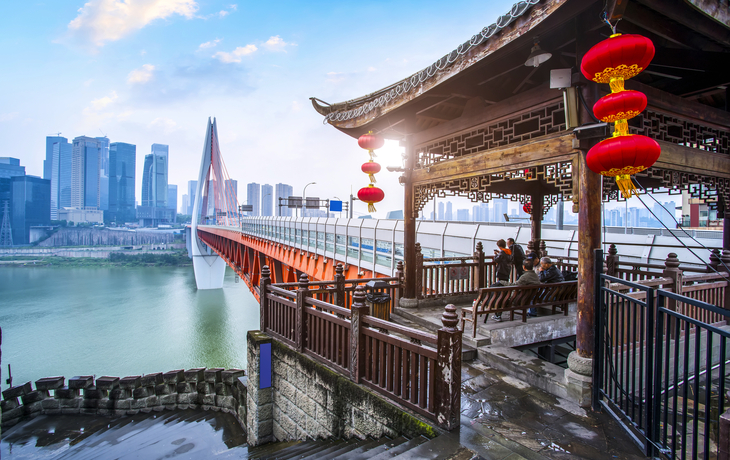 Skyline von Chongqing in China